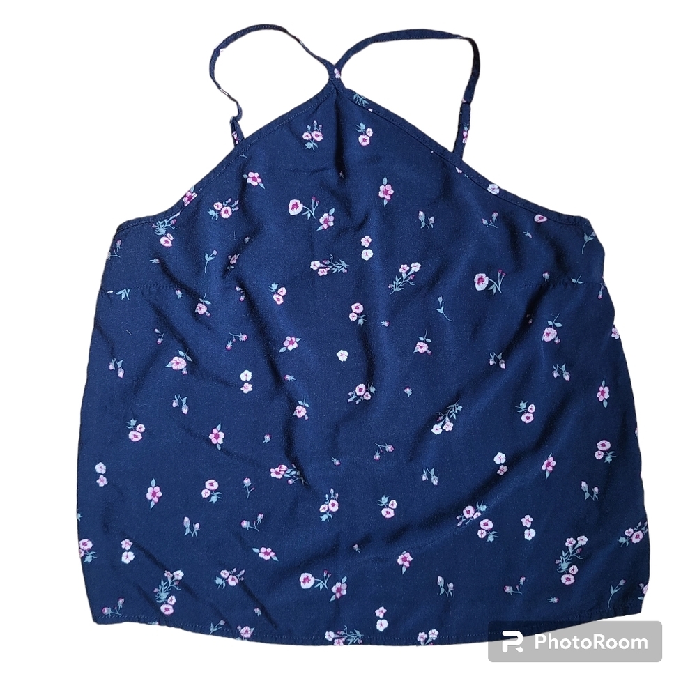 Garage cropped halter blouse